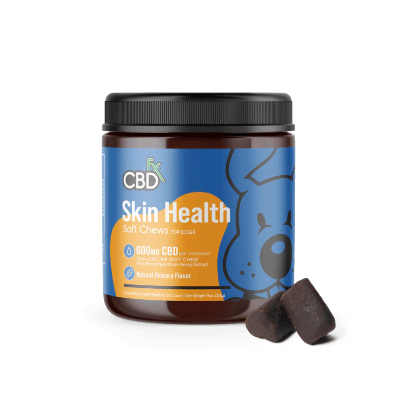 CBD FX CBD Dog Treats for Skin Coat Hard Chews 600mg Happy Hippy Haus Texas