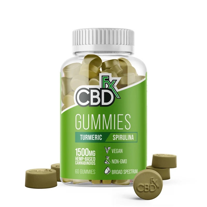 CBDfx CBD Gummies with Turmeric and Spirulina 1500mg