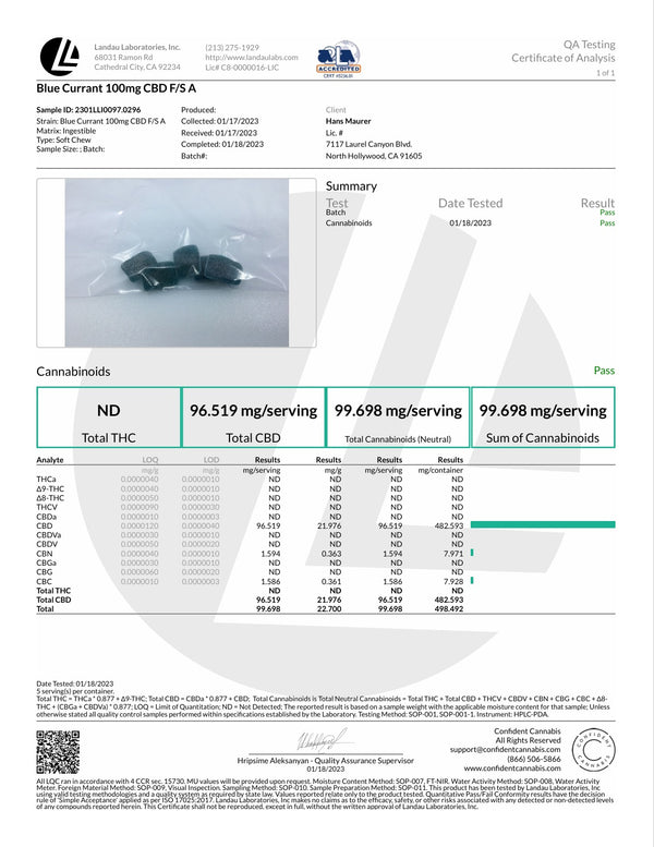 Hemp & Stone Apothecary 100mg full spec CBD Gummy 2000mg