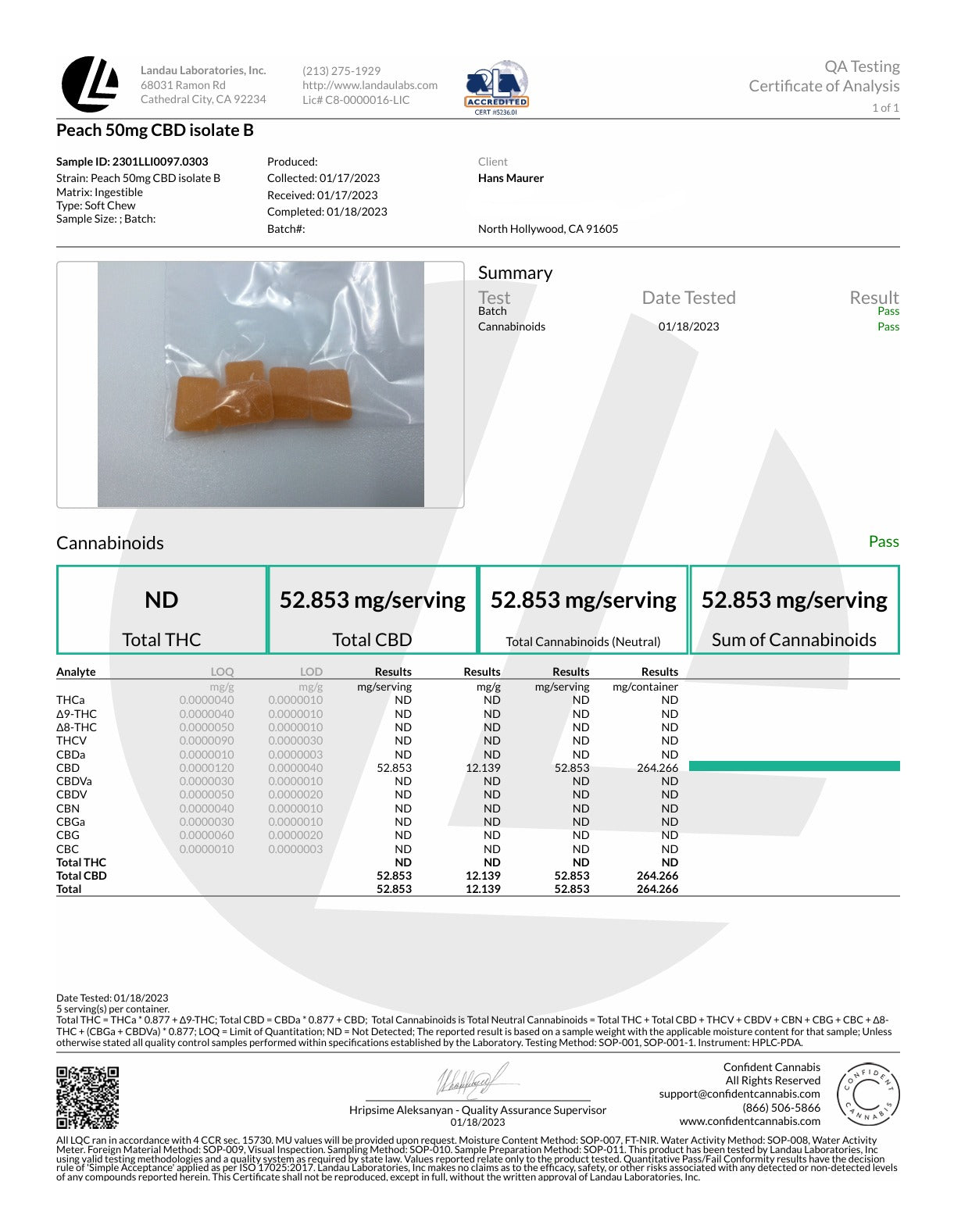 Hemp & Stone Apothecary 50mg CBD Isolate Gummy 1000mg