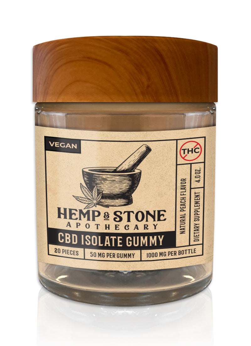 Hemp & Stone Apothecary 50mg CBD Isolate Gummy 1000mg